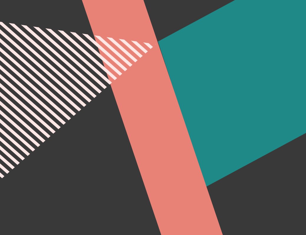 Colourful shapes on a dark background