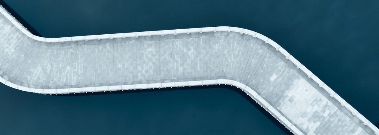 Aerial view bridge