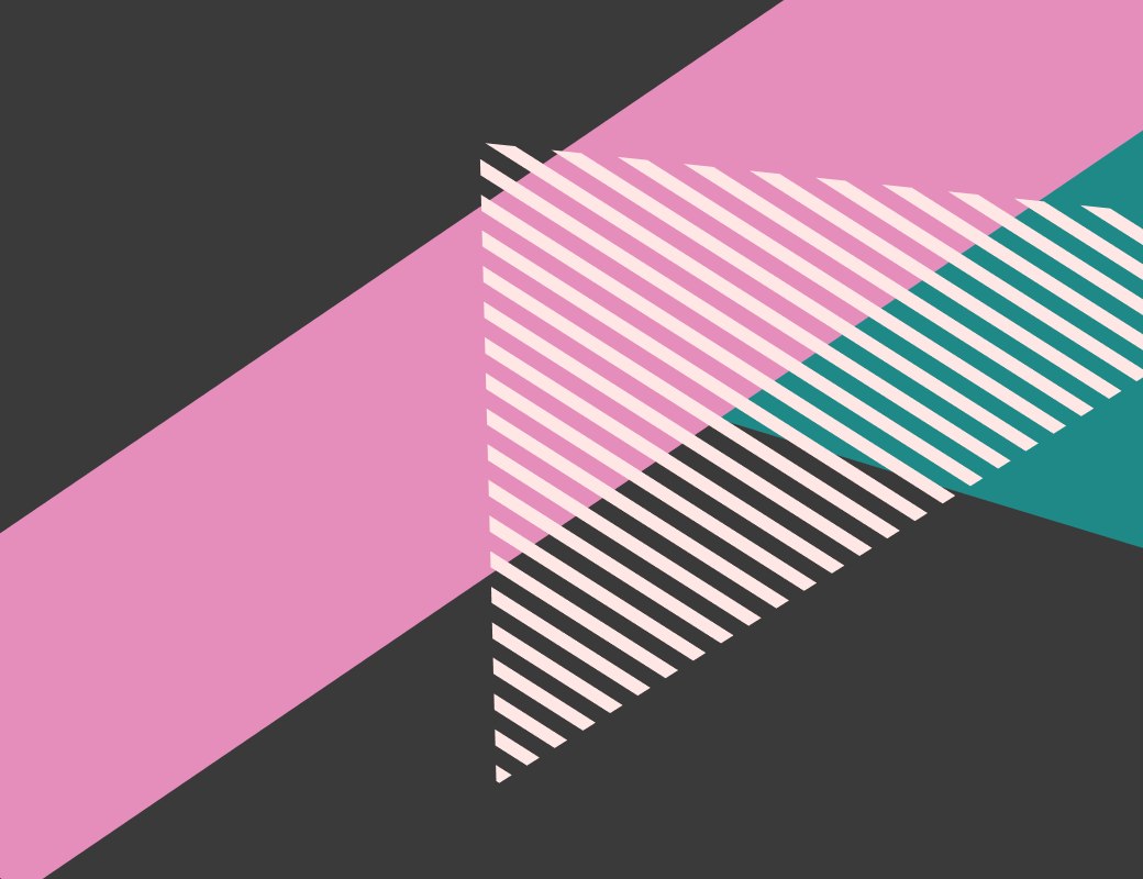 Colourful shapes on a dark background
