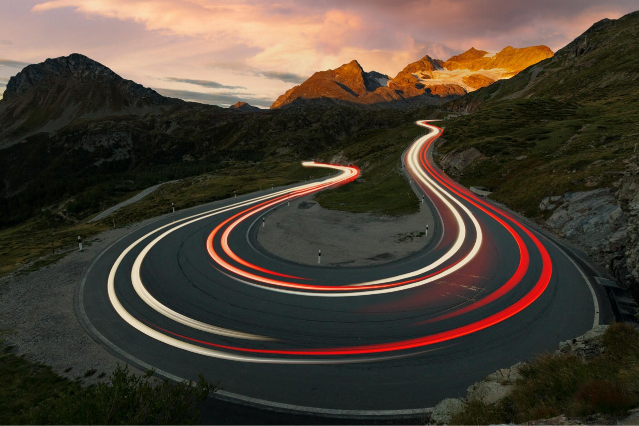 traffic light on mountains