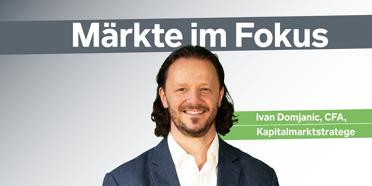 Close-up of 'marketing im fokus' text with picture of Ivan Domjanic