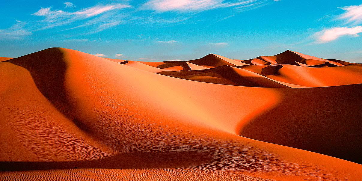 orange sand dunes desert