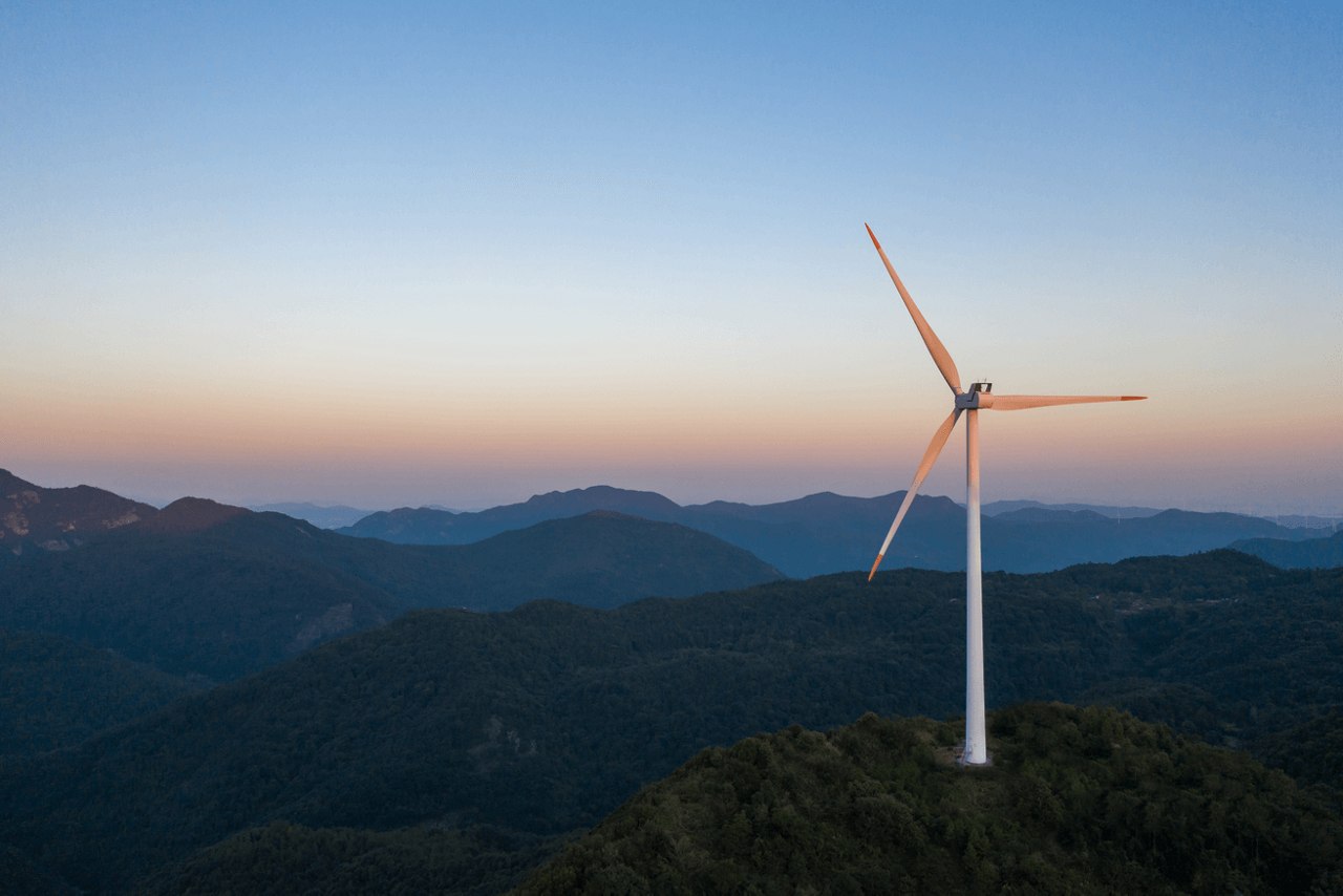 orsted windmill on mountain