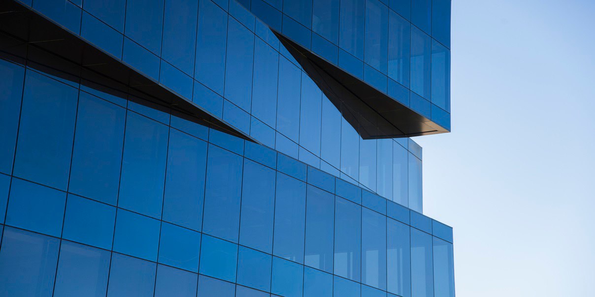 A modern office building detail