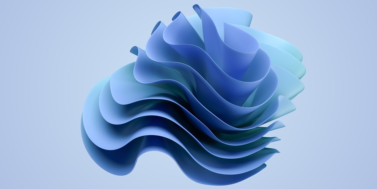 sky blue origami structure