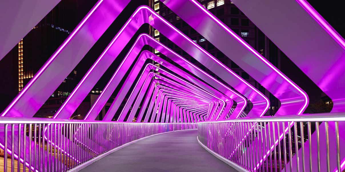 the pedestrian bridge